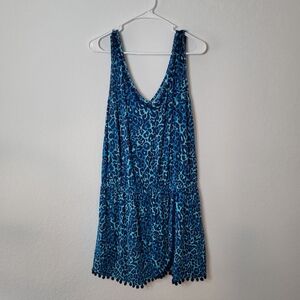 Lilly Pulitzer Gigi Romper Oyster Bay Navy My Favorite Spot Leopard L